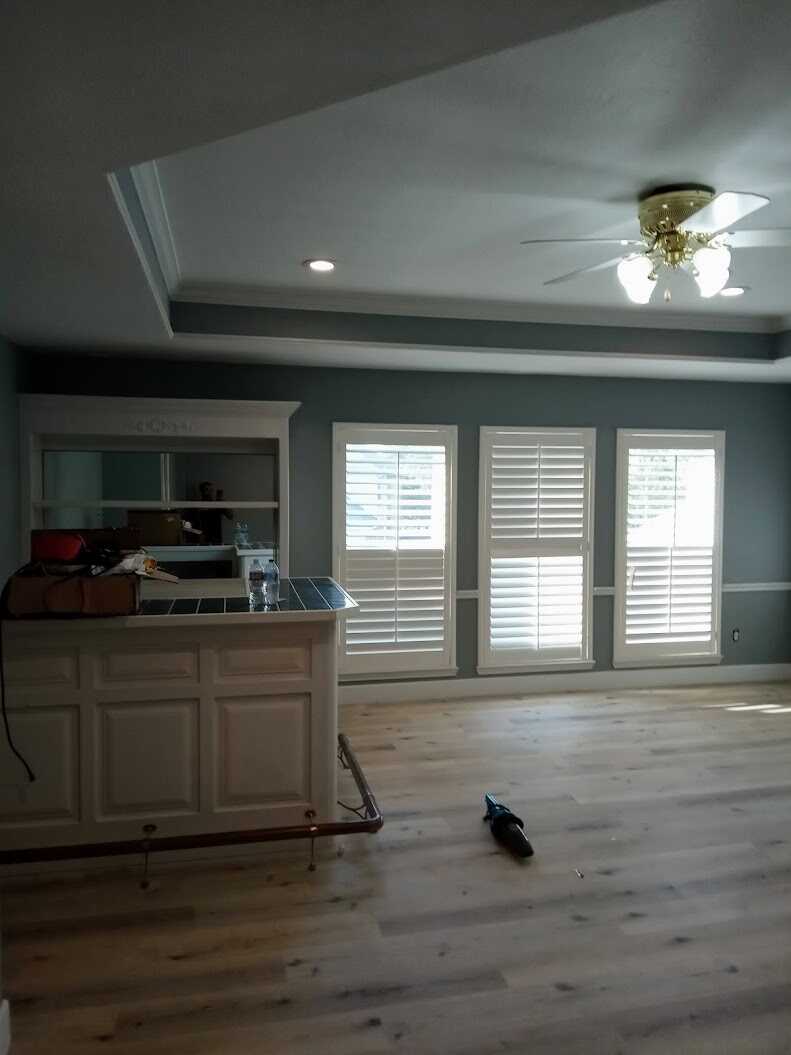 open living room freshly painted