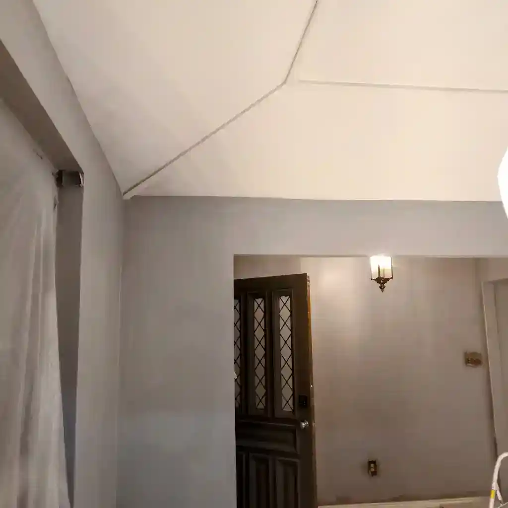 getting close to finish product in this renovation where ceiling and wall got smooth texture finish